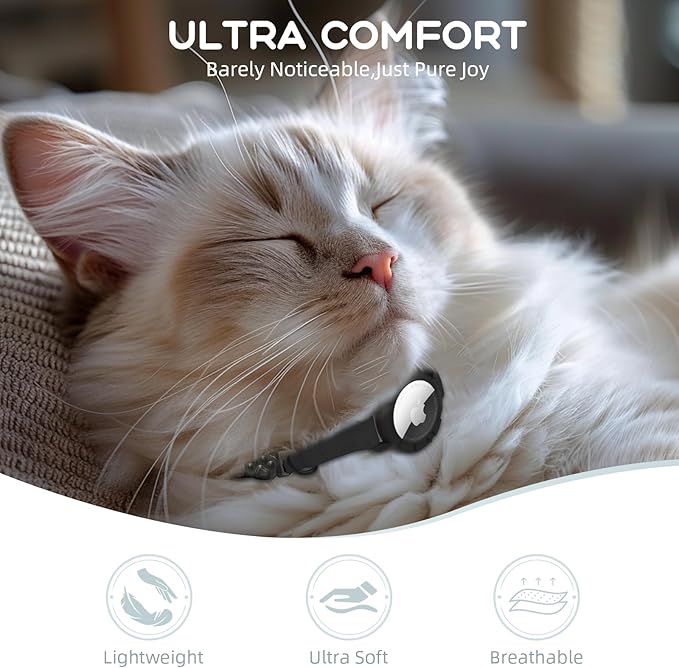 AirTag Cat Collars, Stretchy Collar - Image 2