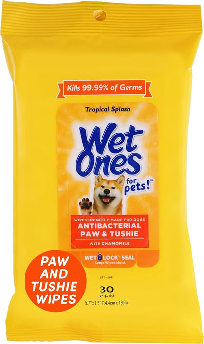 Wet Ones for Pets Paw and Tushie Dog Wipes by WetOnes