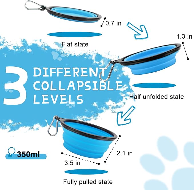 Collapsible Dog Bowls for Travel, BPA Free - Image 2