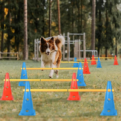 TNZMART Dog Agility Hurdle Cones Pet Jump Training Set Dog Agility Course - Image 6