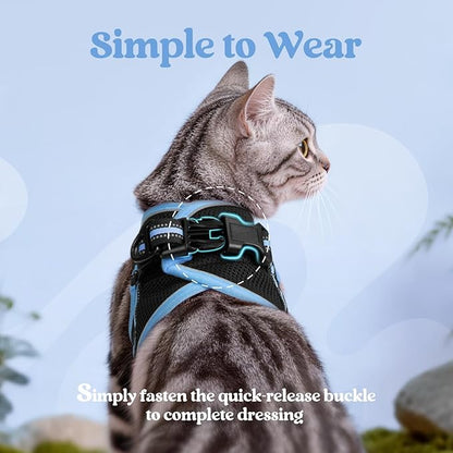rabbitgoo Cat Harness and Leash, Step-in Escape Proof Kitten Harness Set - Image 4