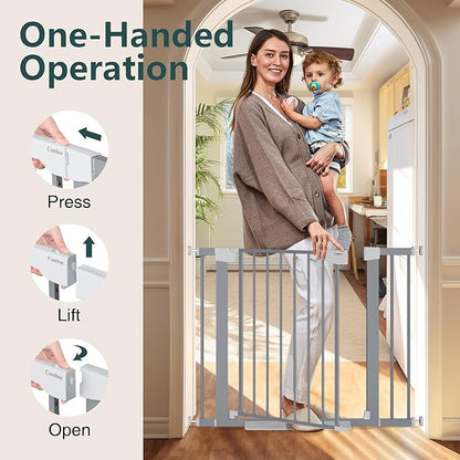 Cumbor 29.7-40.6" Baby Gate for Stairs, Mom's Choice Awards Winner-Dog Gates - Image 7