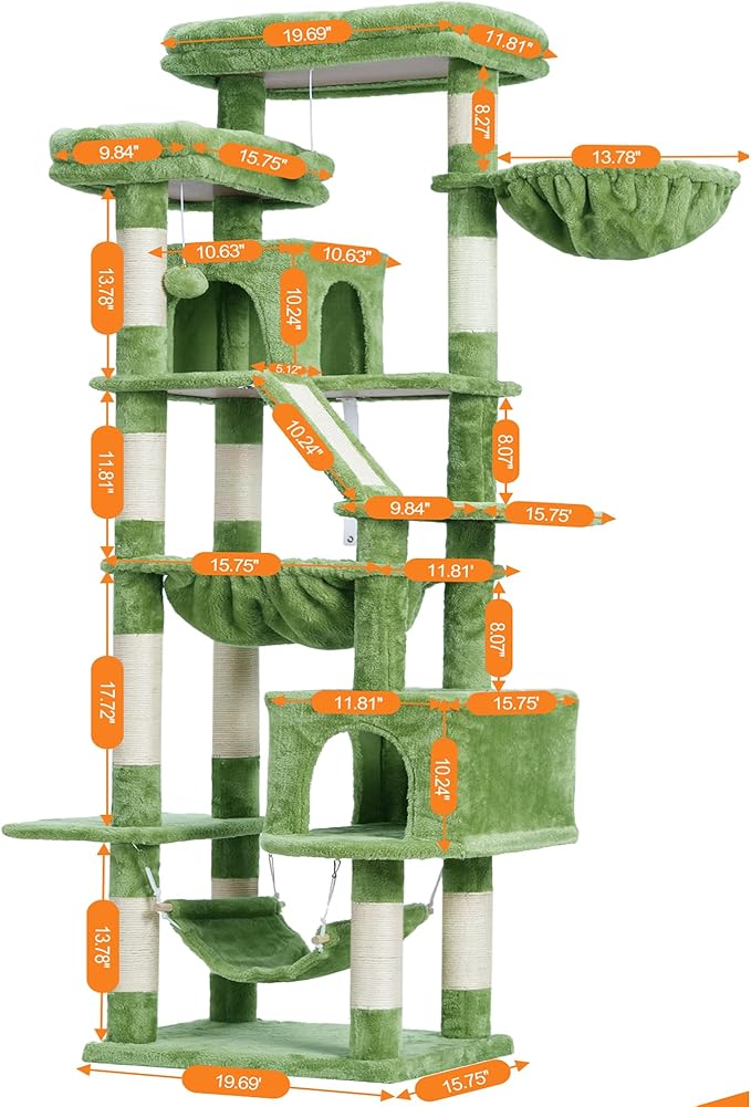 Heybly Cat Tree, 71-Inch Tall Tower - Image 5