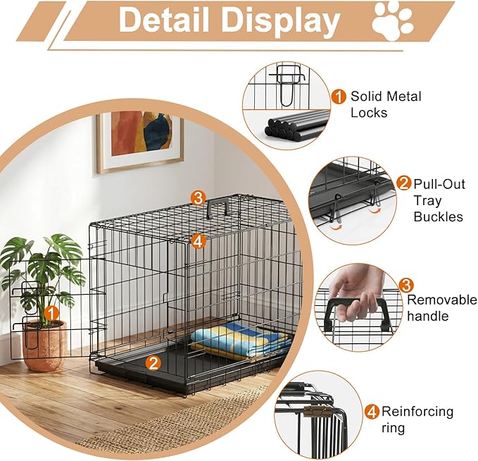 FDW 30inch Dog Crate Pet Cage - Image 3
