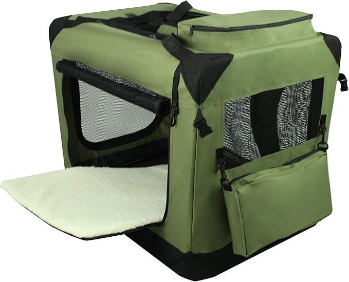 EliteField 3-Door Folding Soft Dog Crate - Image 2