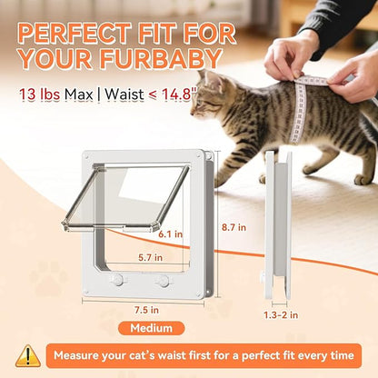 LIBBEPET Cat Door Interior Door, Indoor Cat Doors, Medium Pet Doors - Image 5