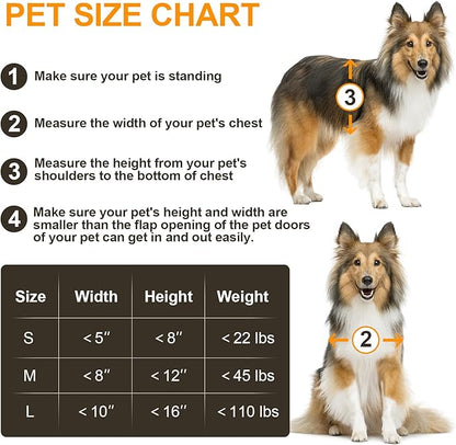 Dog Door for Wall, All Aluminum Large Doggy Door Doggie door, Pet Door Easy to - Image 7