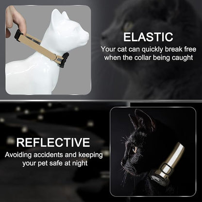 Reflective AirTag Cat Collar, Integrated Cat Tracker Collar - Image 2