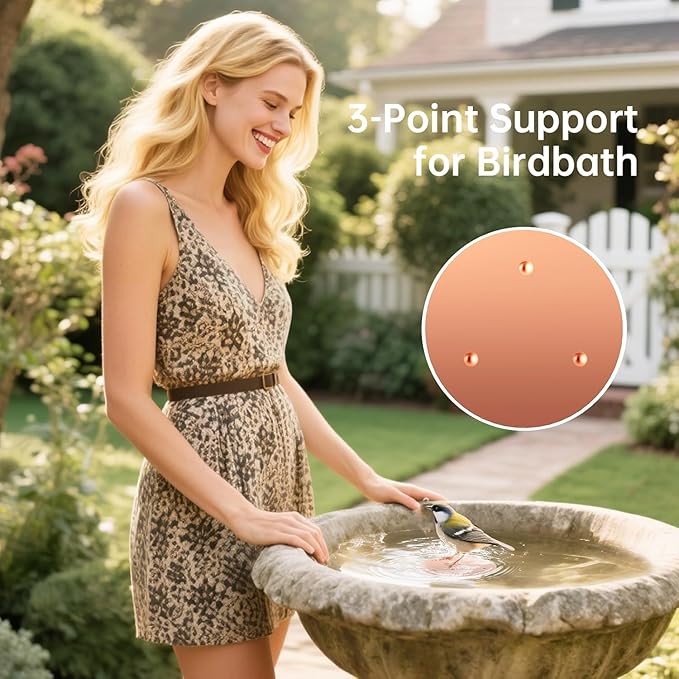 4 Pack Copper Disc for Bird Bath, Premium 0.6mm Sturdy 99.99% Pure Copper - Image 2