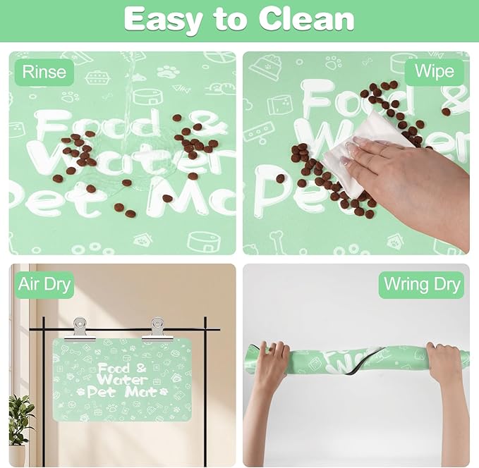 Pet Feeding Mat, Dog Cat Mat for Food and Water, Dog Bowl Waterproof Placemat - Image 5