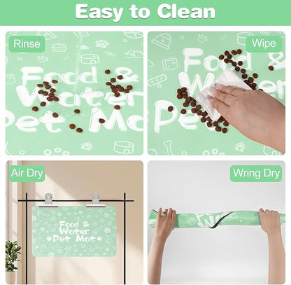 Pet Feeding Mat, Dog Cat Mat for Food and Water, Dog Bowl Waterproof Placemat - Image 5