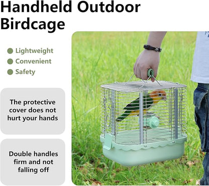 Bird Carrier Travel Cage, Durable Portable Stainless Steel Birdcage - Image 5