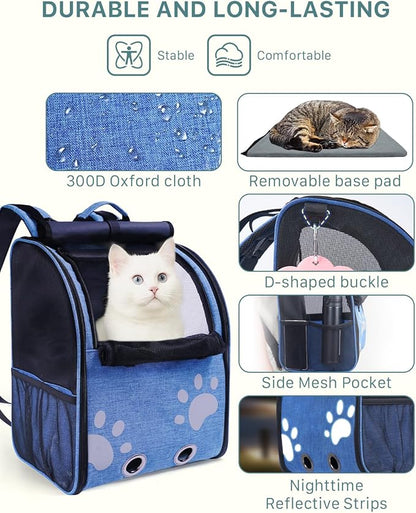 Cat Backpack Carrier, Ventilated Cat Backpack - Image 8