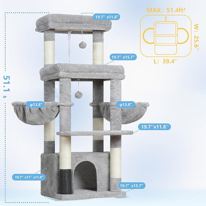 Hey-brother Cat Tree Tower, Scratching Posts - Image 3