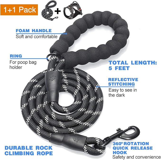 tobeDRI No Pull Dog Harness Adjustable Reflective Oxford Easy Control Medium - Image 2