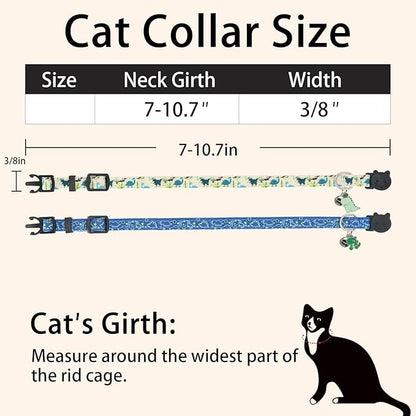 Cat Collar Breakaway, 2 Pack Cotton Kitten Collars - Image 5