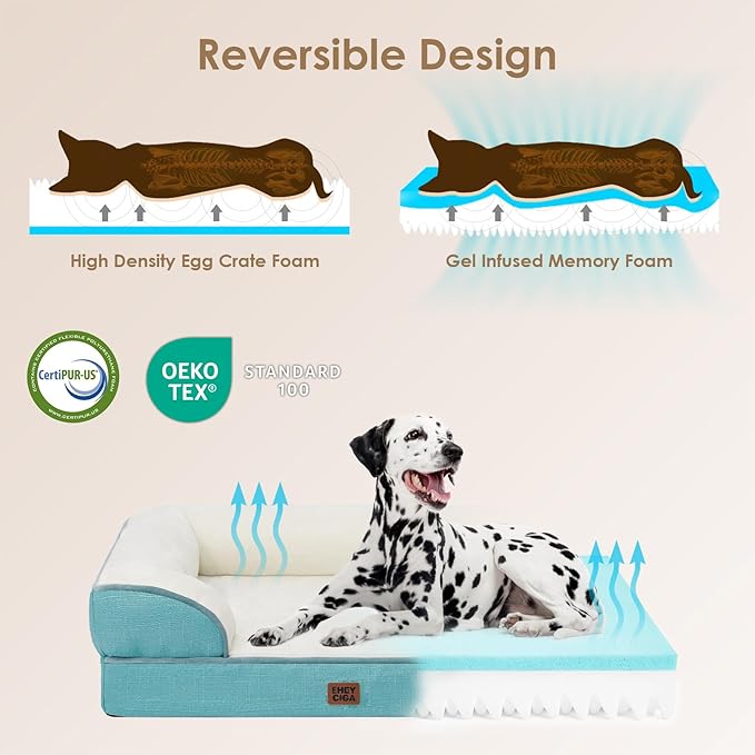 EHEYCIGA Orthopedic Dog Beds for Extra Large Dogs, Waterproof Memory Foam XL - Image 2