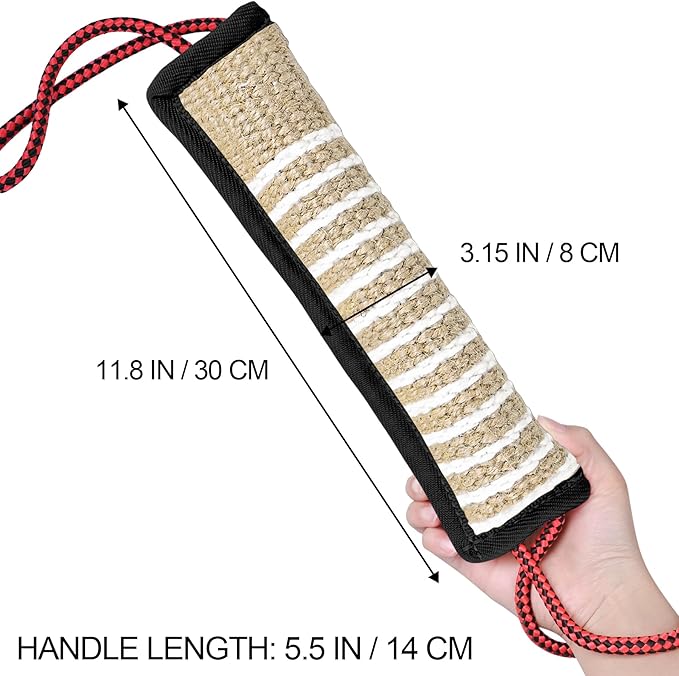 ToLanbbt Dog Tug Toy Bite Jute Pillow Pull Toy - Image 2