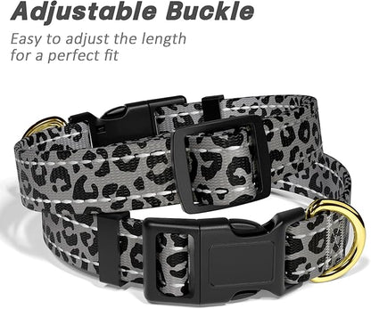 Reflective Dog Collar for Small Dogs Cats, Cute Leopard Style Adjustable - Image 6