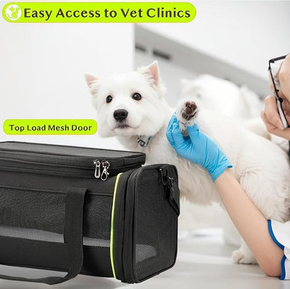 Black Expandable Pet Carrier for Cats/Dogs - Image 9