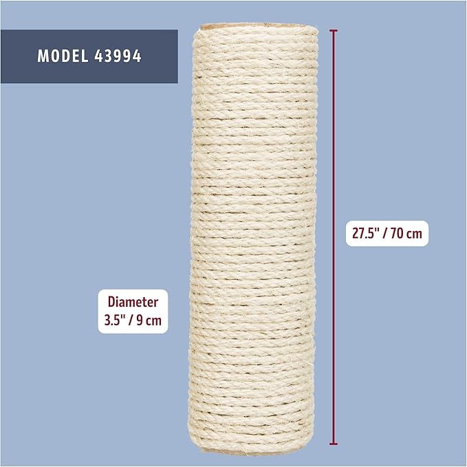 Trixie Replacement Sisal Post for Scratching Posts, Cat Trees and Cat Towers - Image 3