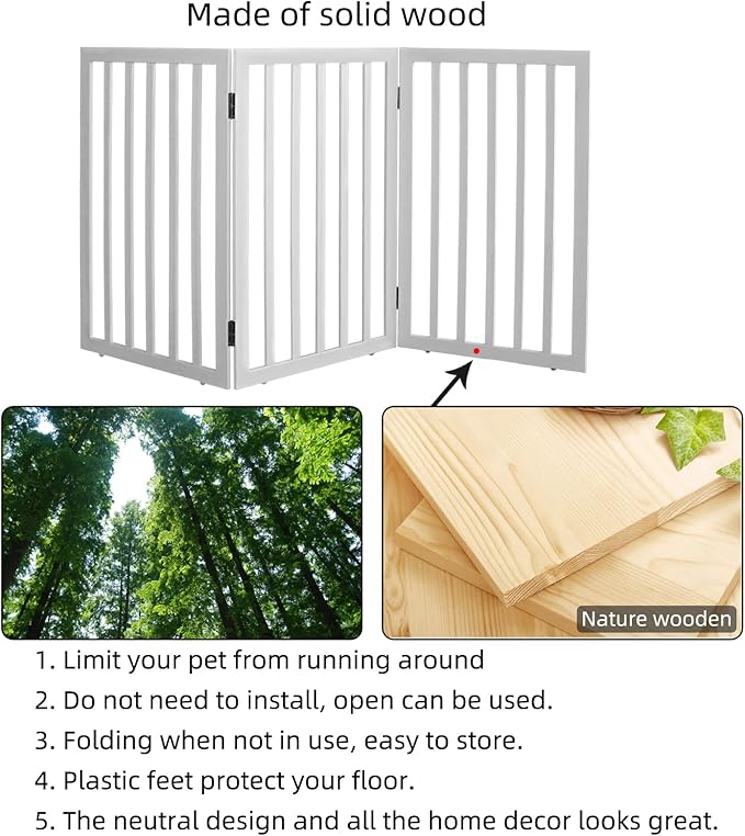 Dog Gate Indoor, Freestanding Dog Fence - Image 6