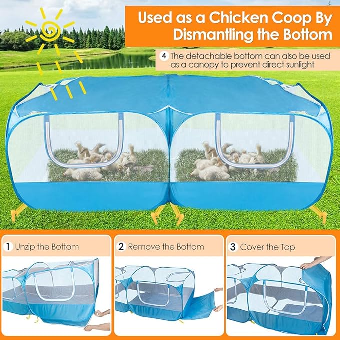 Lukovee Small Animals Playpen, Chicken Pen - Image 3