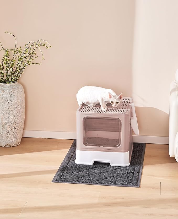 Medario Cat Litter Box with X-Large Litter Mat and Scoop, Large Covered Litter - Image 9