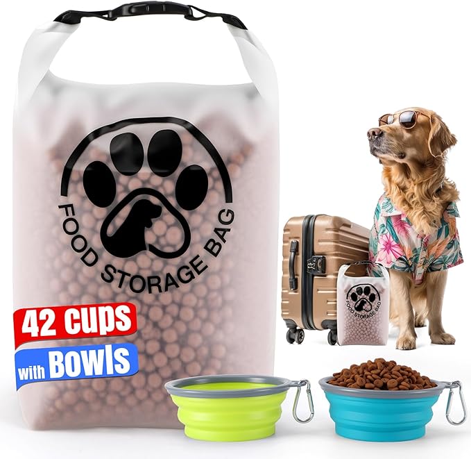 Pet Food Storage Bag for Travel by Aosnare