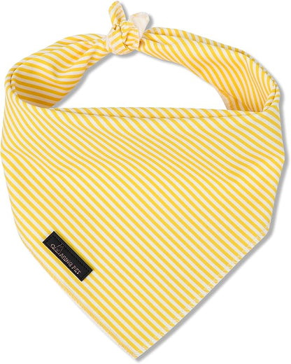 ARING PET Stripe Dog Bandanas, Cute Yellow Pet Bandana Scarf Triangle Bib by ARINGPET