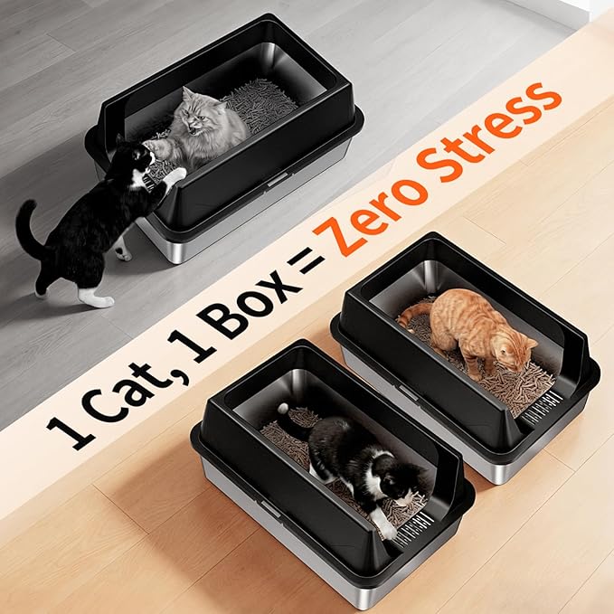 2 Pack XL Stainless Steel Litter Box - Image 6