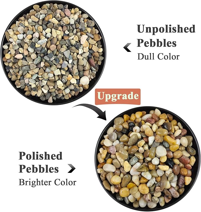 FANTIAN Poilished Fish Tank Gravel, 3/8 Inch Pebbles - Image 3