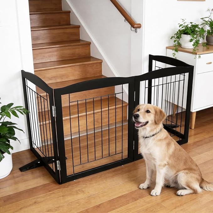 ZJSF Freestanding Dog Fence Indoor, Foldable Dog Gate - Image 3