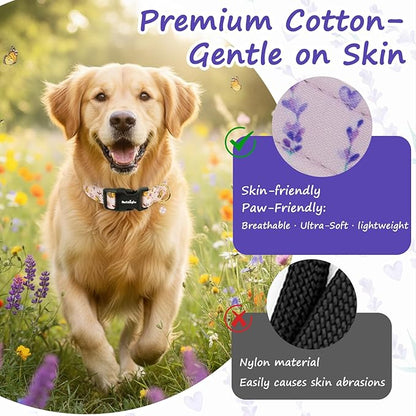 Dog Collar for Large Dogs, Spring Purple Dog Collars - Image 4