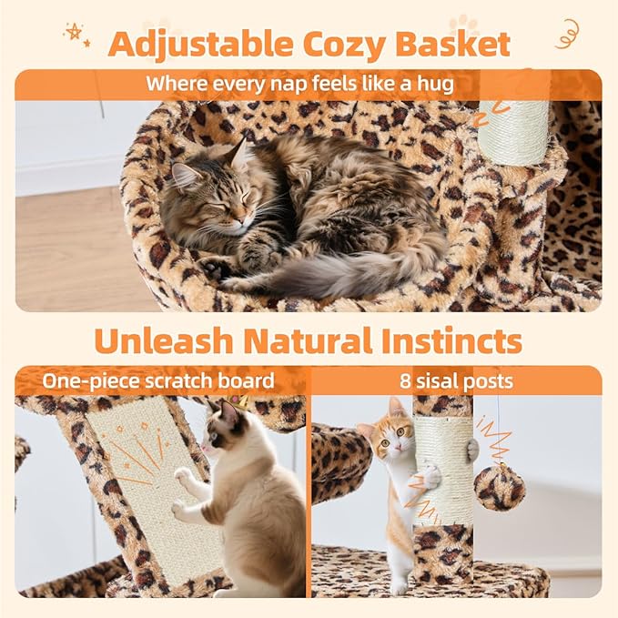 Taoqimiao Cat Tree 71-Inch, Cat Tower - Image 6