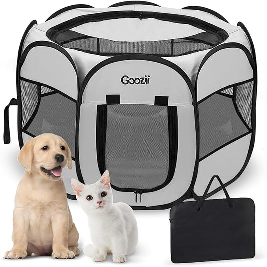 Goozii Pet Cat Playpen for Indoor Cats Enclosed, Puppy Dog Play Pen for Outdoor by Goozii