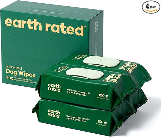 Earth Rated Pet Wipes for Dogs and Cats, Hypoallergenic, Cleaning and Hydrating by EarthRated