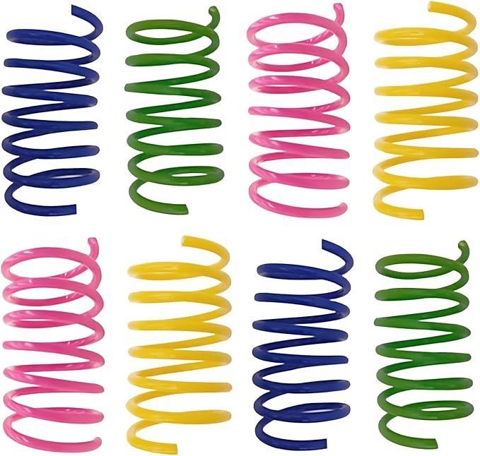 Cat Springs Toys 60 Packs for Indoor Cats, Colorful & Durable Plastic Spring - Image 8