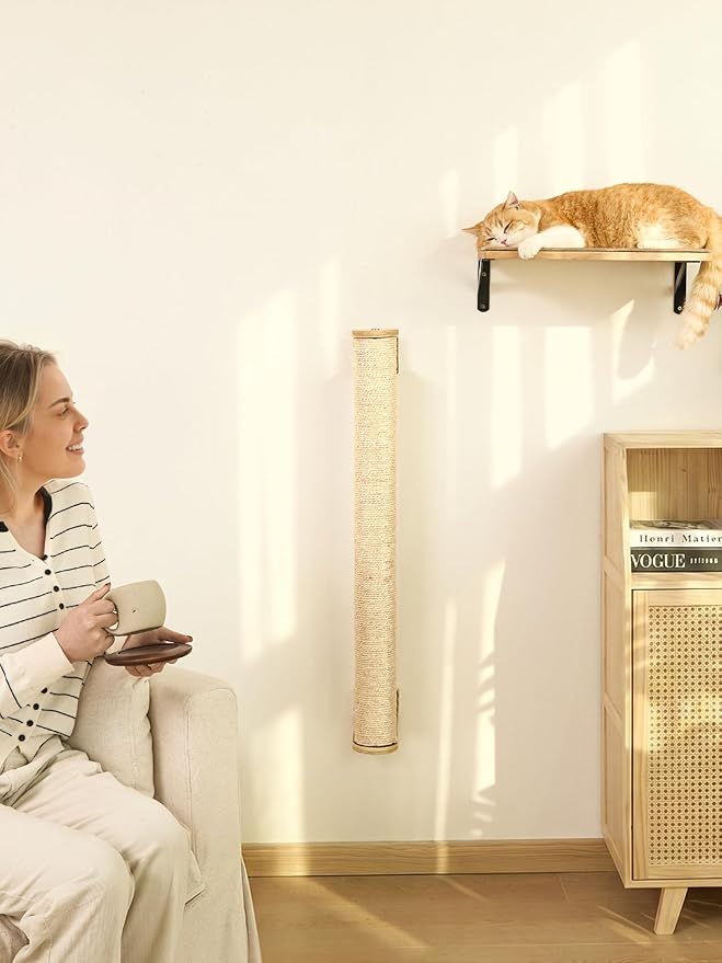 FUKUMARU Cat Wall Scratcher, Sturdy Sisal Climbing Tree - Image 6