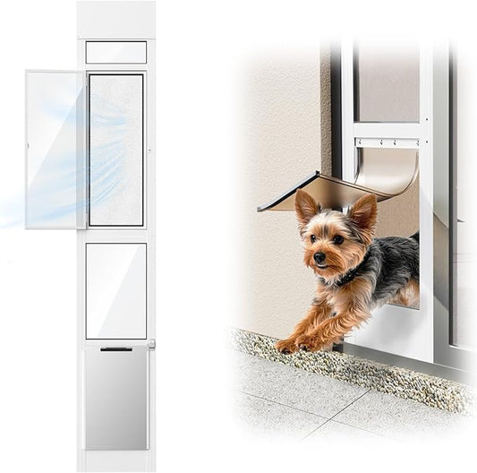 Doggy Door for Sliding Glass Door, Adjustable Height 75 3/5" to 80" Sliding by FurrFinessePetDoor