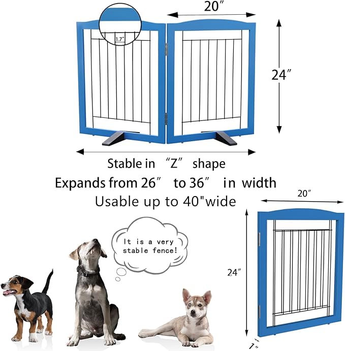 ZJSF Freestanding Dog Fence Indoor, Foldable Dog Gate - Image 7