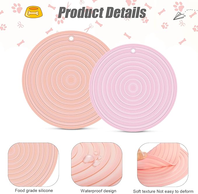 2 Pieces Silicone Pet Food Mat Pet Feeding Mat - Image 3