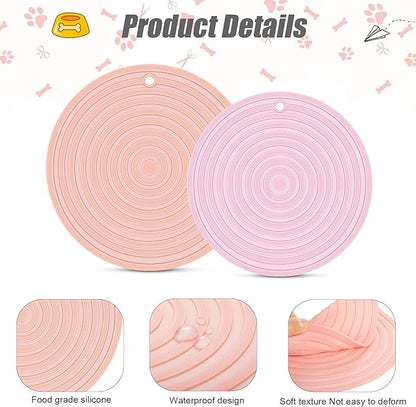2 Pieces Silicone Pet Food Mat Pet Feeding Mat - Image 3