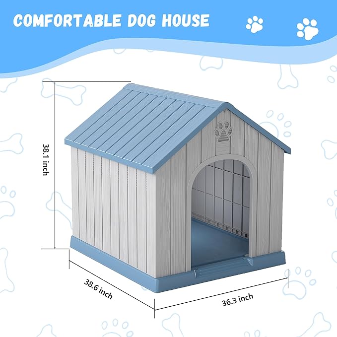 DRATO Indoor & Outdoor Dog Houses, Resin Material Dog House - Image 7