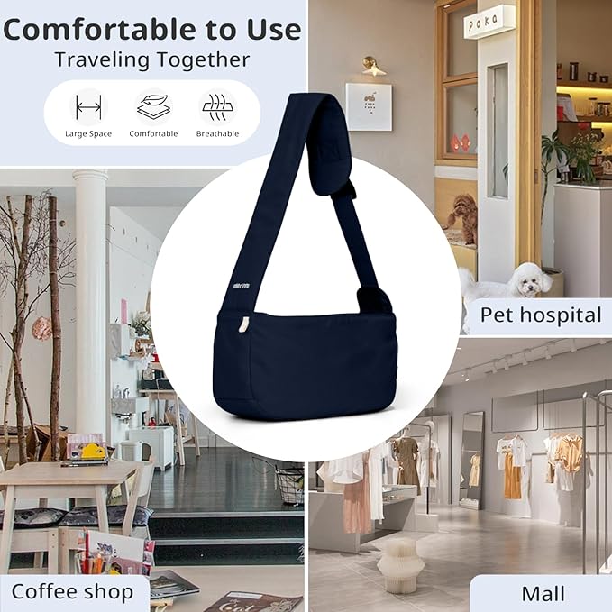ONECUTE Crossbody Dog Sling Carrier, Wearable Portable Pet Bag - Image 7