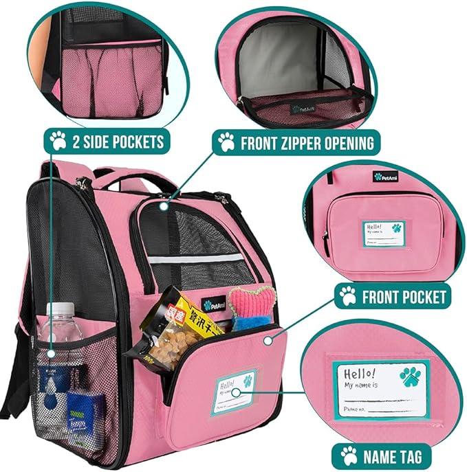 PetAmi Dog Backpack Carrier for Small Medium Dogs Large Cats up to 18 lbs - Image 3
