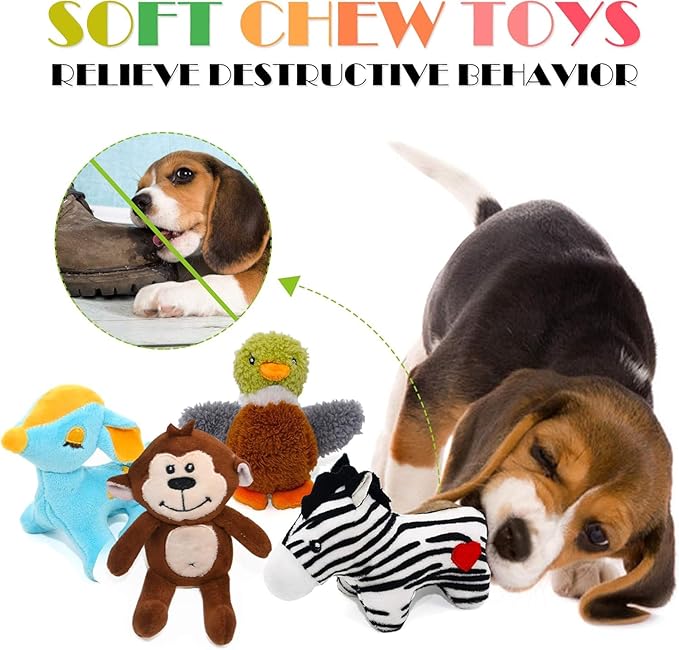 SHARLOVY Dog Squeaky Toys for Small Dogs, Stuffed Animal Puppy Toy, Cute Puppy - Image 5