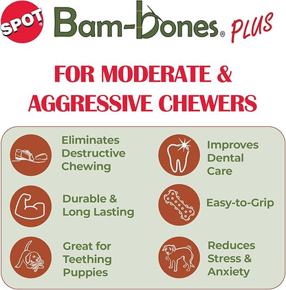 SPOT Bam-Bones Plus Tripod, Bamboo Fiber & Nylon Dog Chew, Durable - Image 3