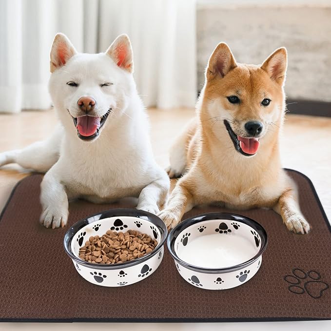 SINLAND Microfiber Extra-Large Pet Food Mat Dish Drying Mat Dog Feeding Mats - Image 6