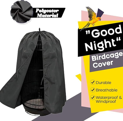 QBLEEV Round Parrot Birdcage Cover Pet Universal Blackout Cage Cover Shade - Image 2